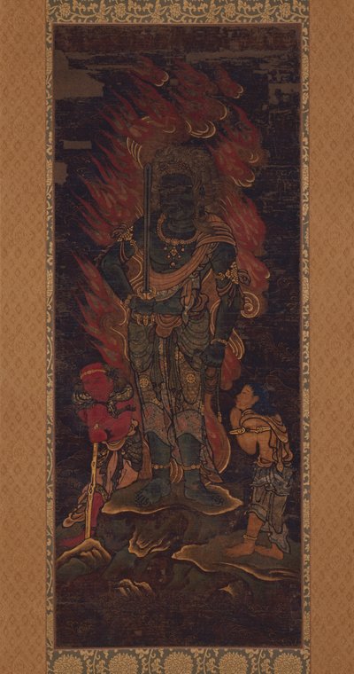 Acala Vidy ar aja (Fudō Myōō) and Two Attendants by Unknown